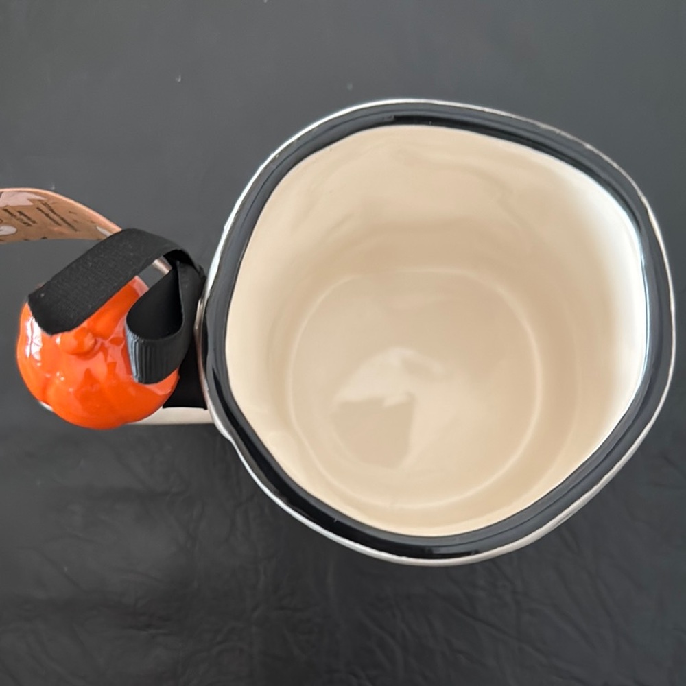 Rae Dunn Peanuts Halloween Mug - White and Orange, Snoopy x Rae Dunn, NEW - Picture 3 of 6